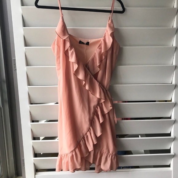 NWT ruffle wrap midi slip dress - Picture 3 of 3